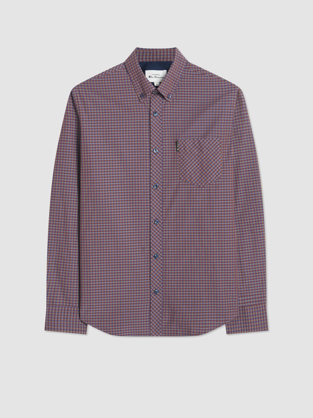 Chemises Ben Sherman Signature Gingham Long-Sleeve Violette | ISU-82518850